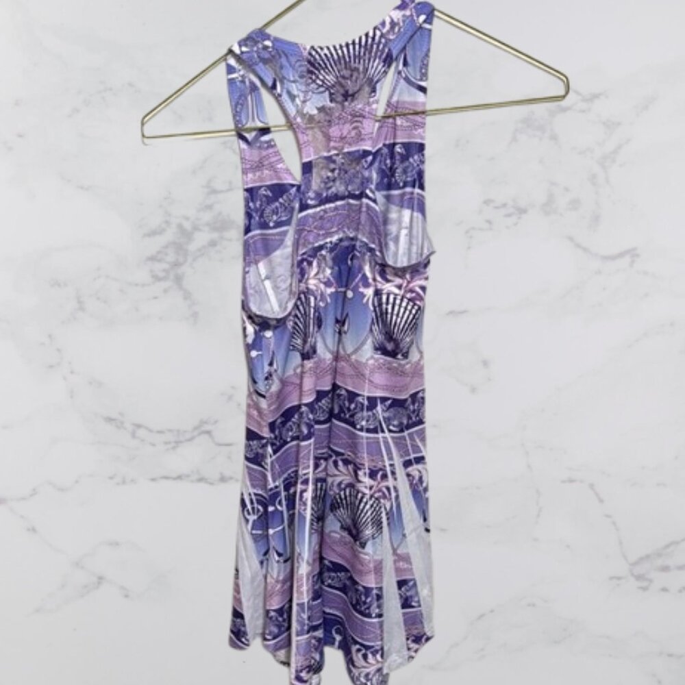 Girls Size M Purple Nautical Print Tank Dress - Picture 4 of 5